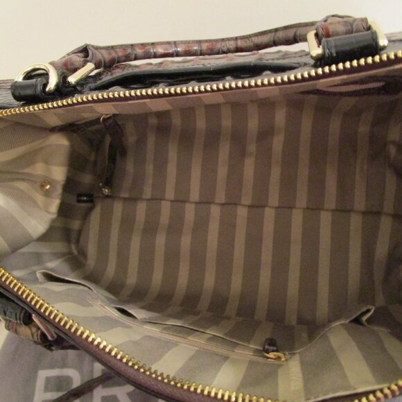 Brahmin Faye Tri-Texture Fall Tortoise Satchel - Picture 12 of 14